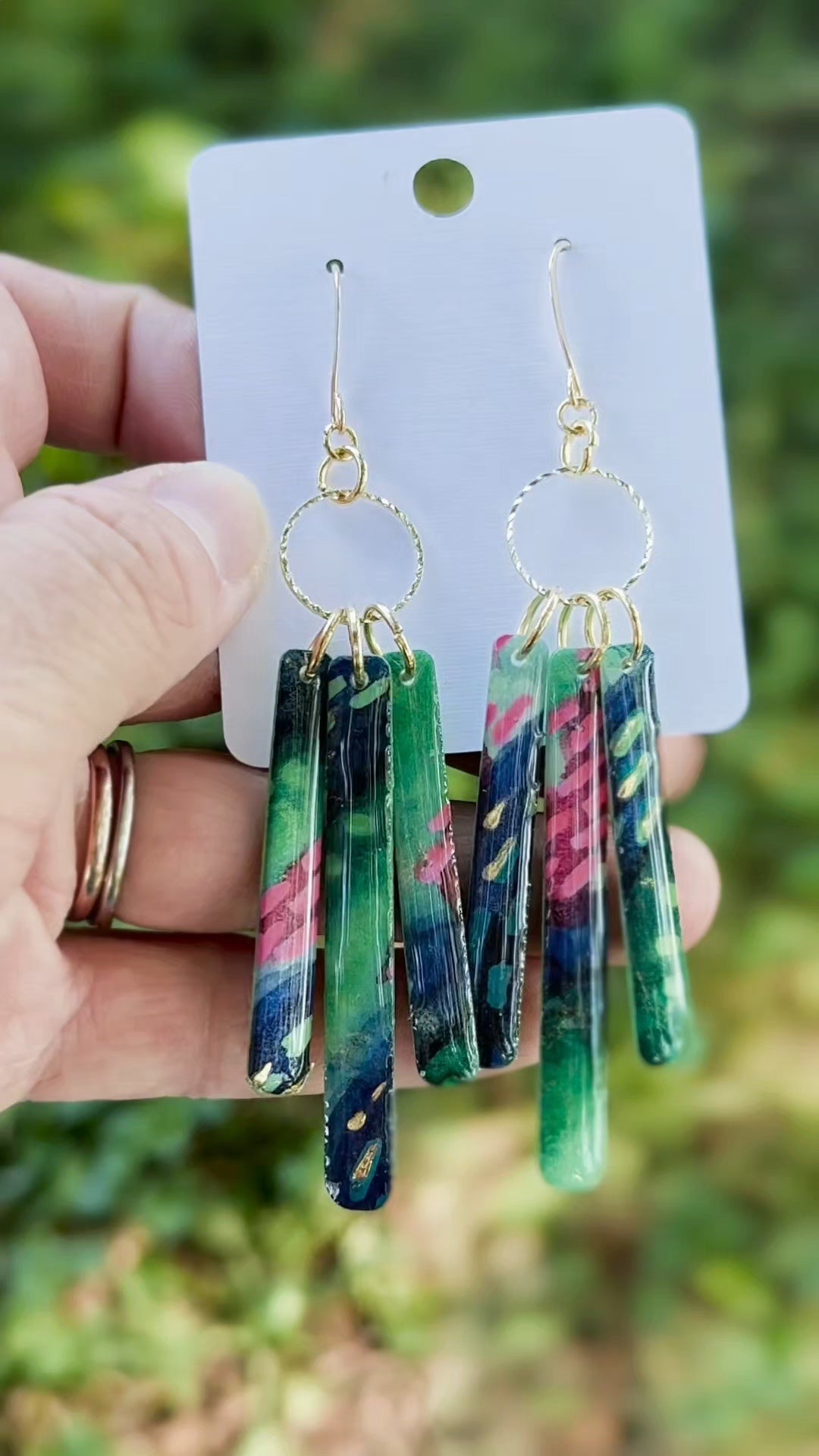 Dragon Fruit Fantasy - Watercolor Dangles