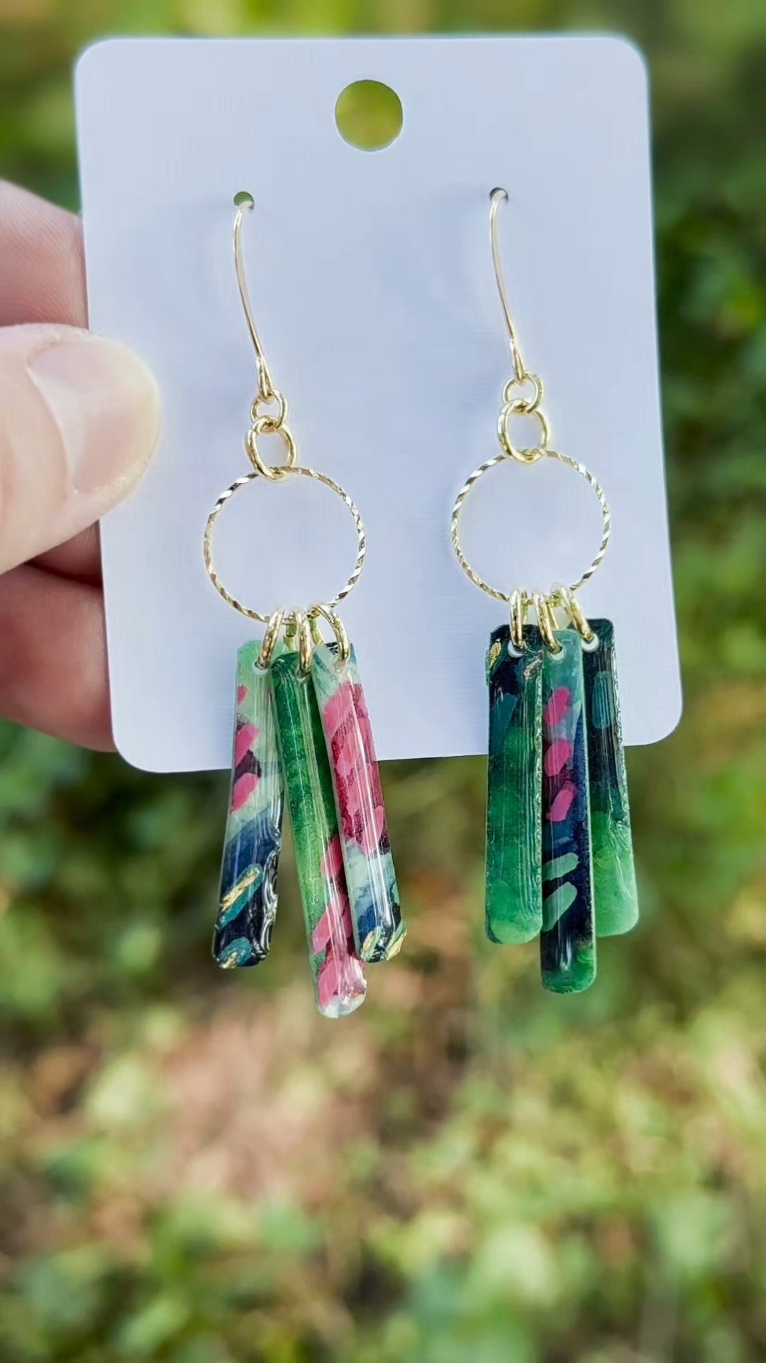 Dragon Fruit Fantasy - Watercolor Dangles
