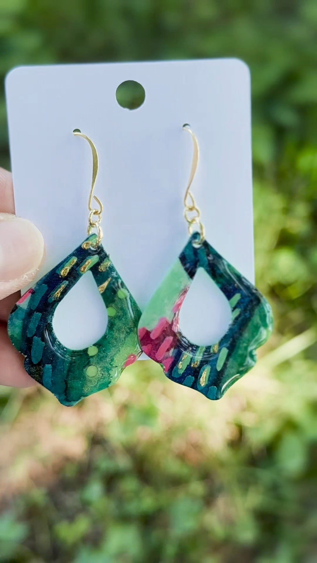 Dragon Fruit Fantasy - Watercolor Dangles