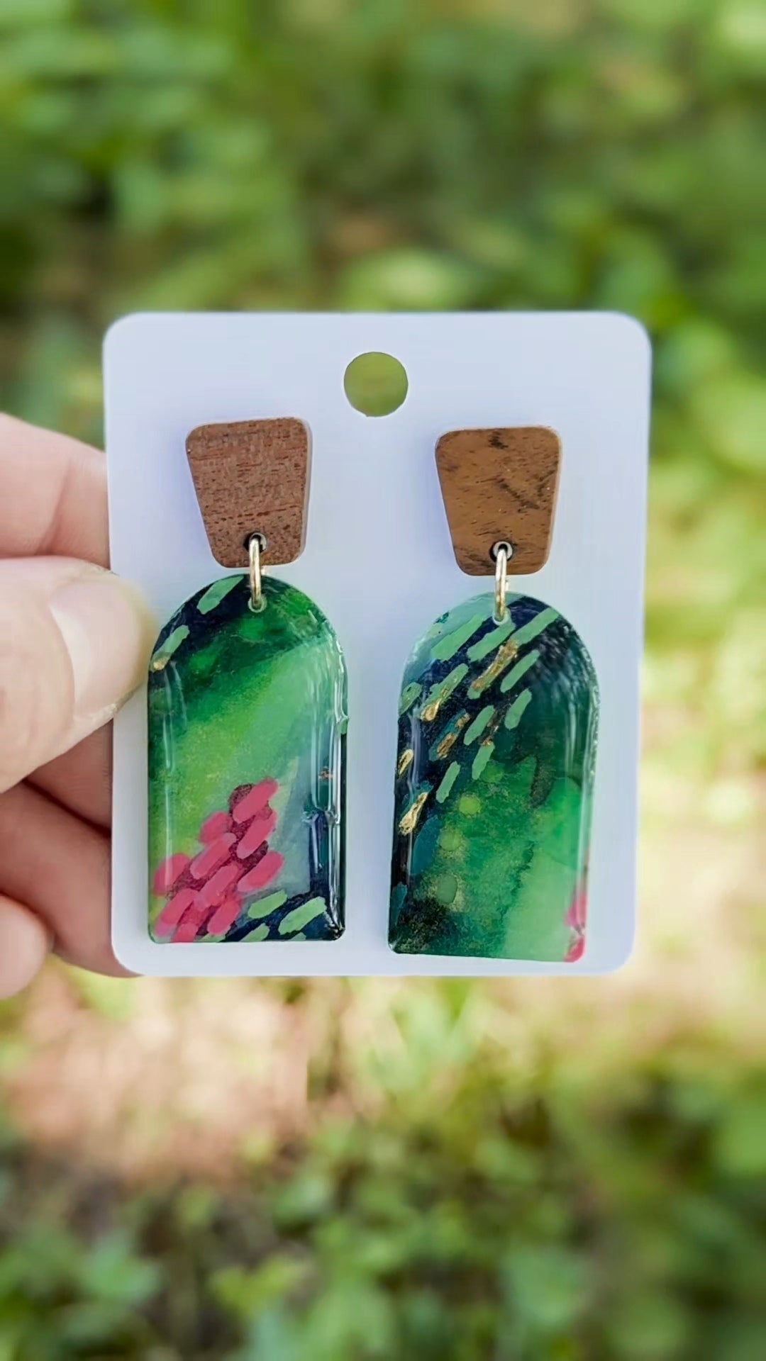 Dragon Fruit Fantasy - Watercolor Dangles