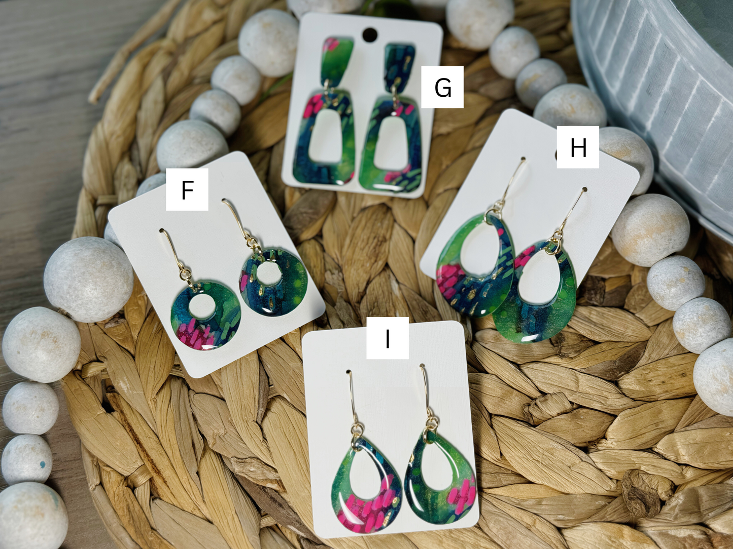 Dragon Fruit Fantasy - Watercolor Dangles