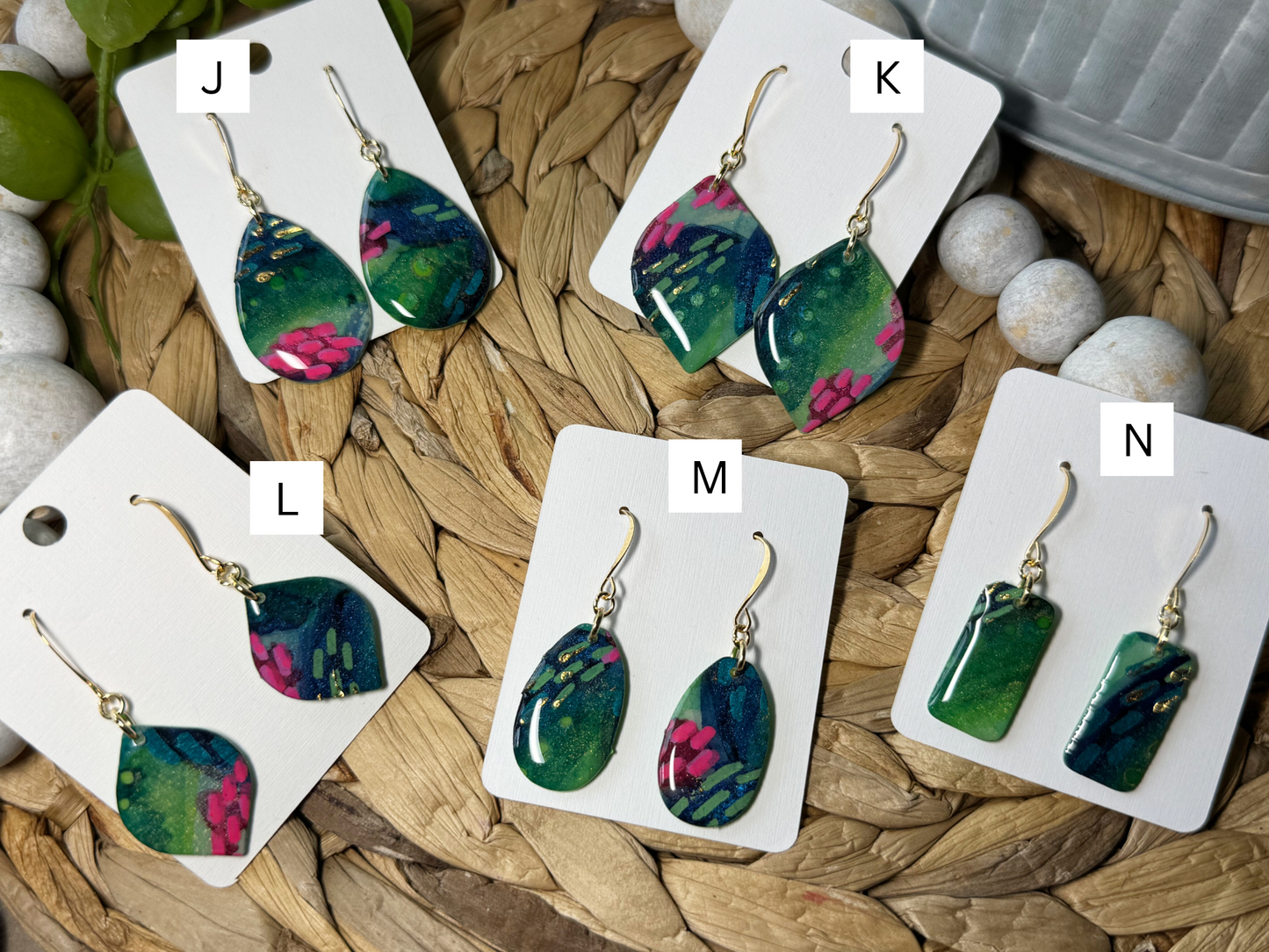 Dragon Fruit Fantasy - Watercolor Dangles