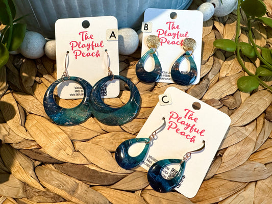 Handpainted Watercolor earrings
