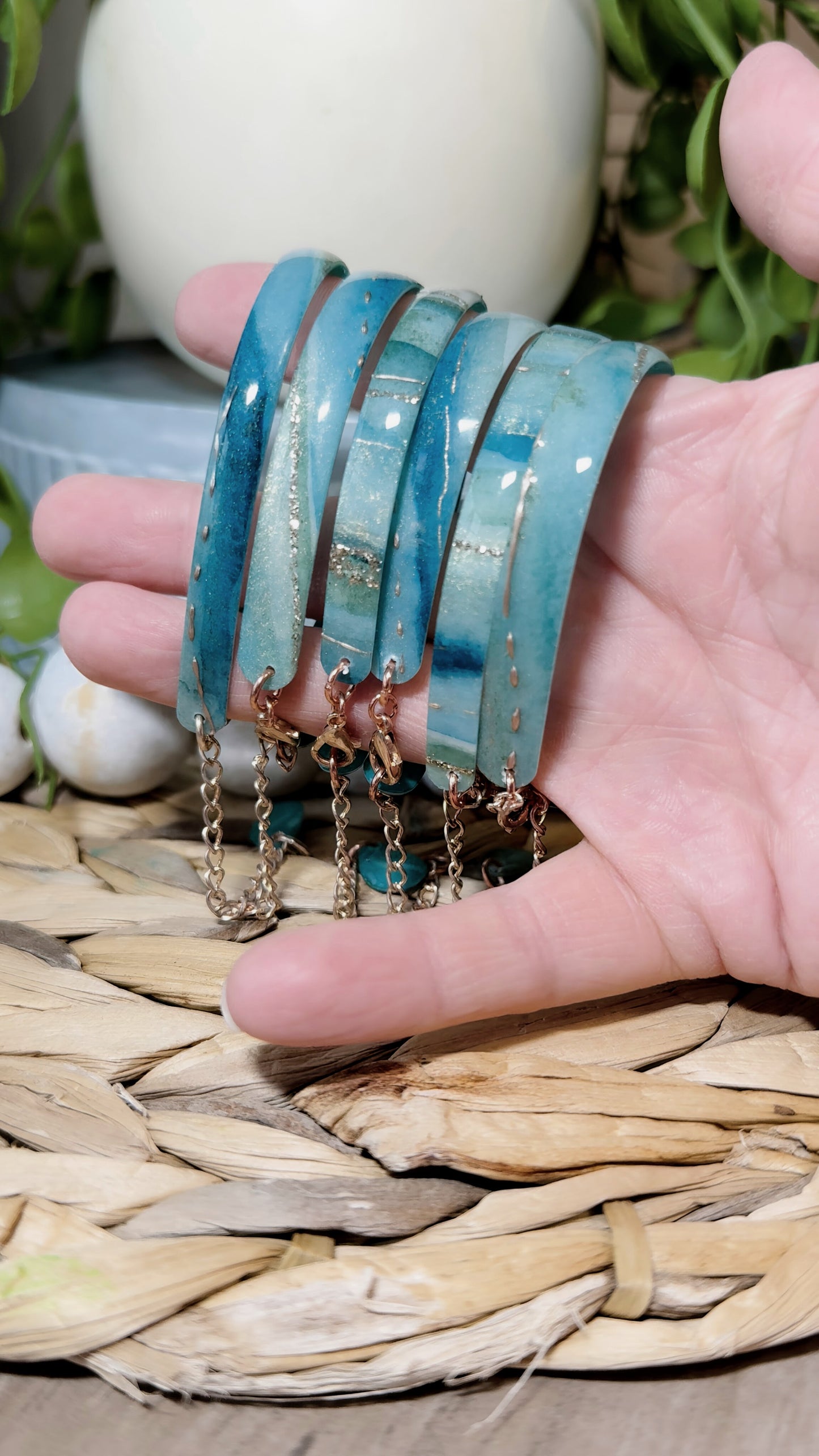 Green Serenity - Bangle Bracelets