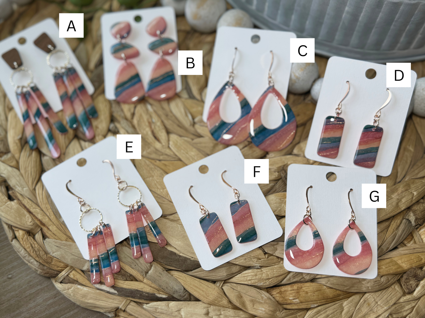 Coquina Beach - Watercolor Dangles
