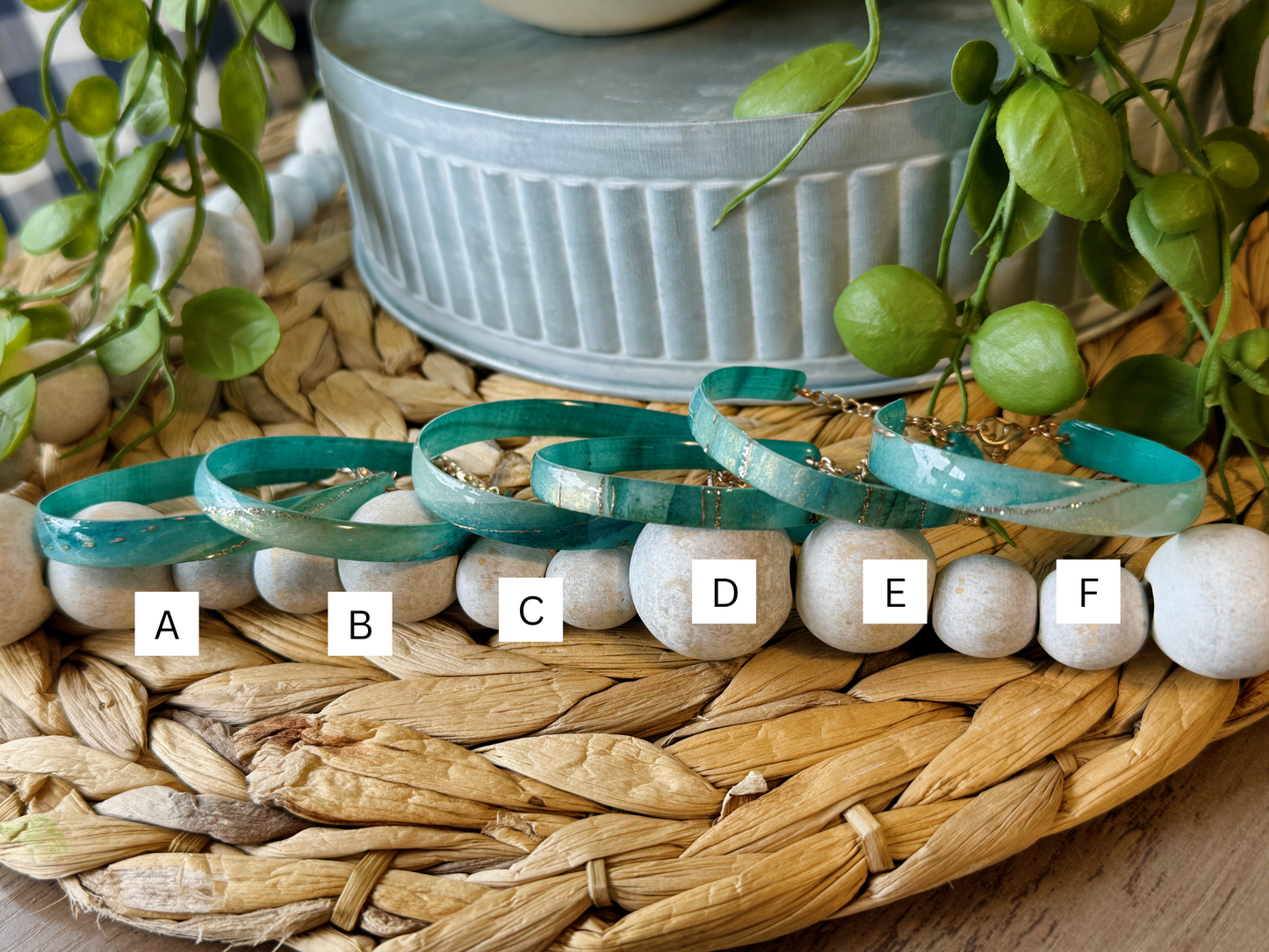 Green Serenity - Bangle Bracelets