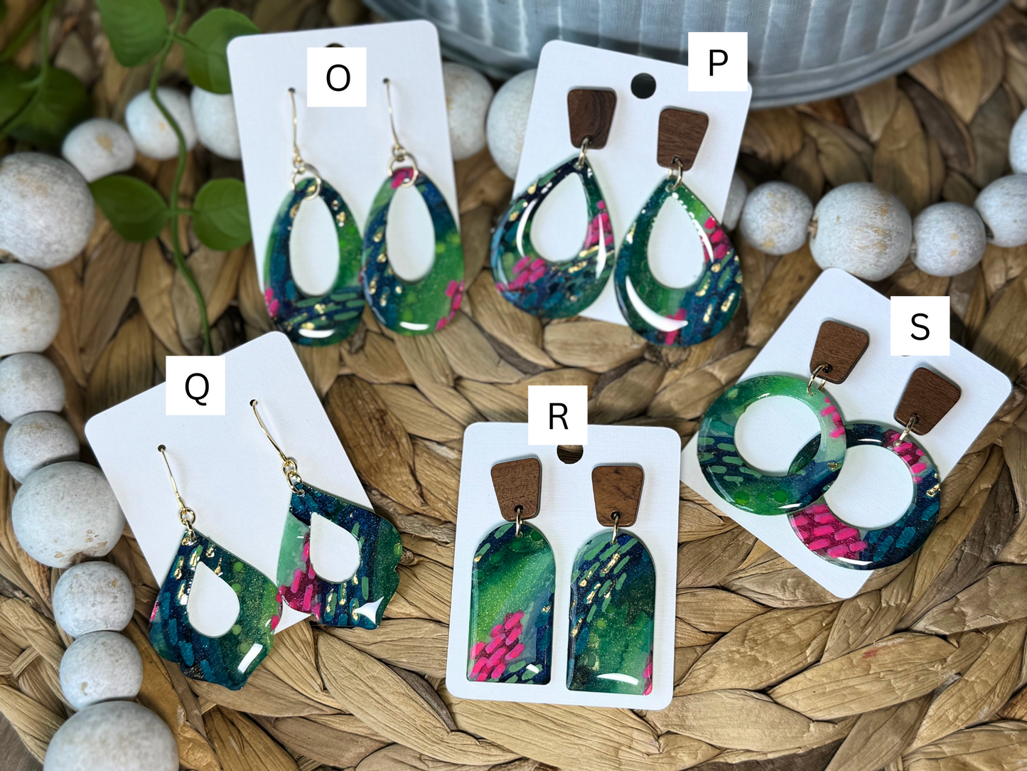 Dragon Fruit Fantasy - Watercolor Dangles