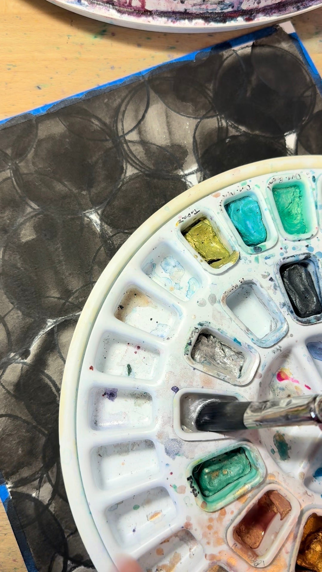 Painting Jewelry: The Magic of Lamp Black Gouache and Silver Etching