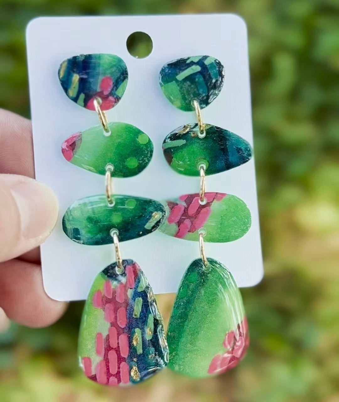 Dragon Fruit Fantasy - Watercolor Dangles