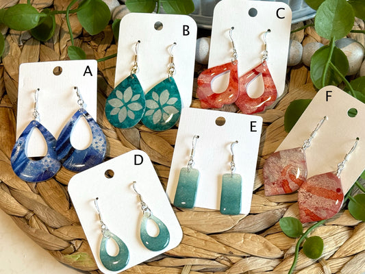 Handpainted Watercolor earrings