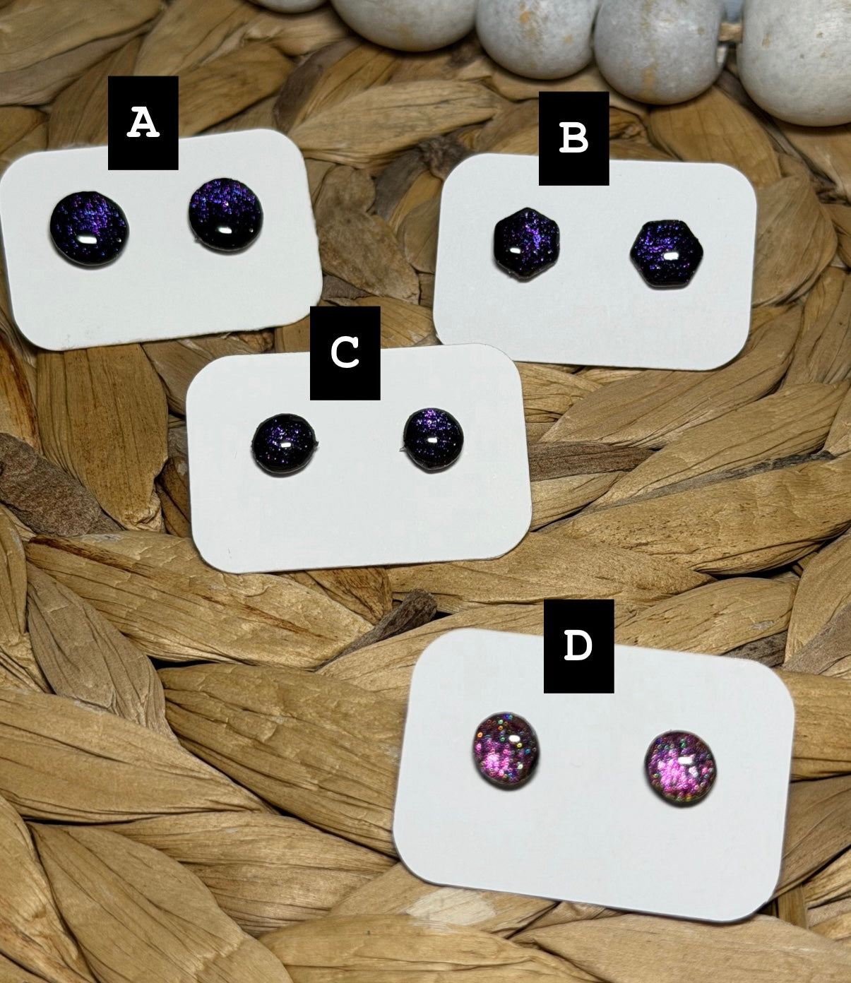 Color-shift stud earrings!