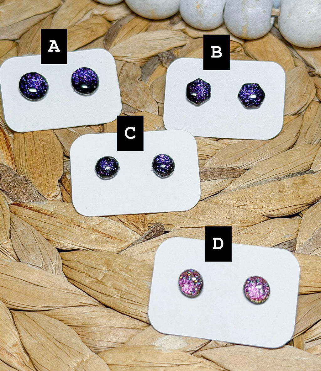 Violet Prismatic Studs