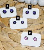 Violet Prismatic Studs