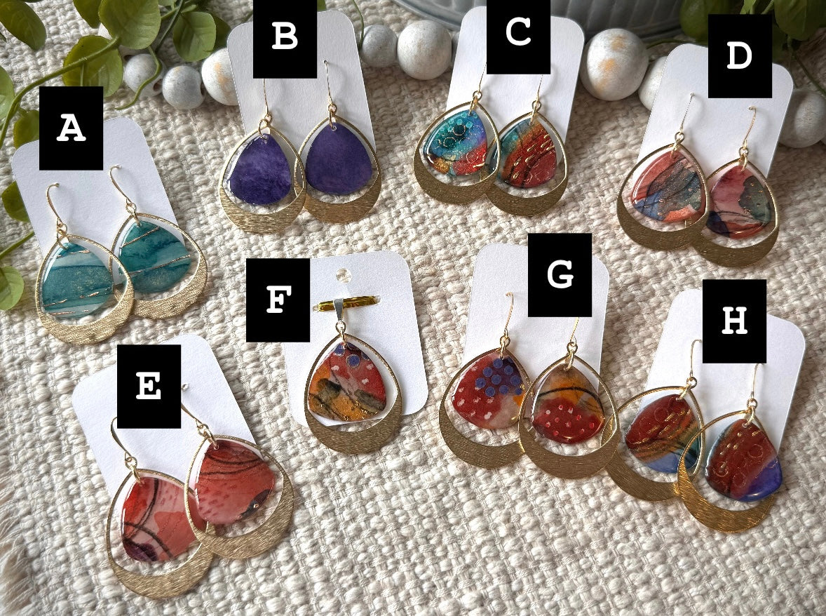 Autumn Brass Teardrops