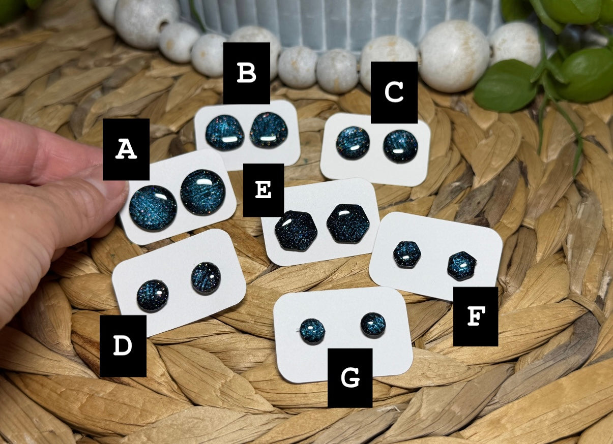 Color-shift stud earrings!