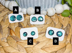 Teal Prismatic Studs