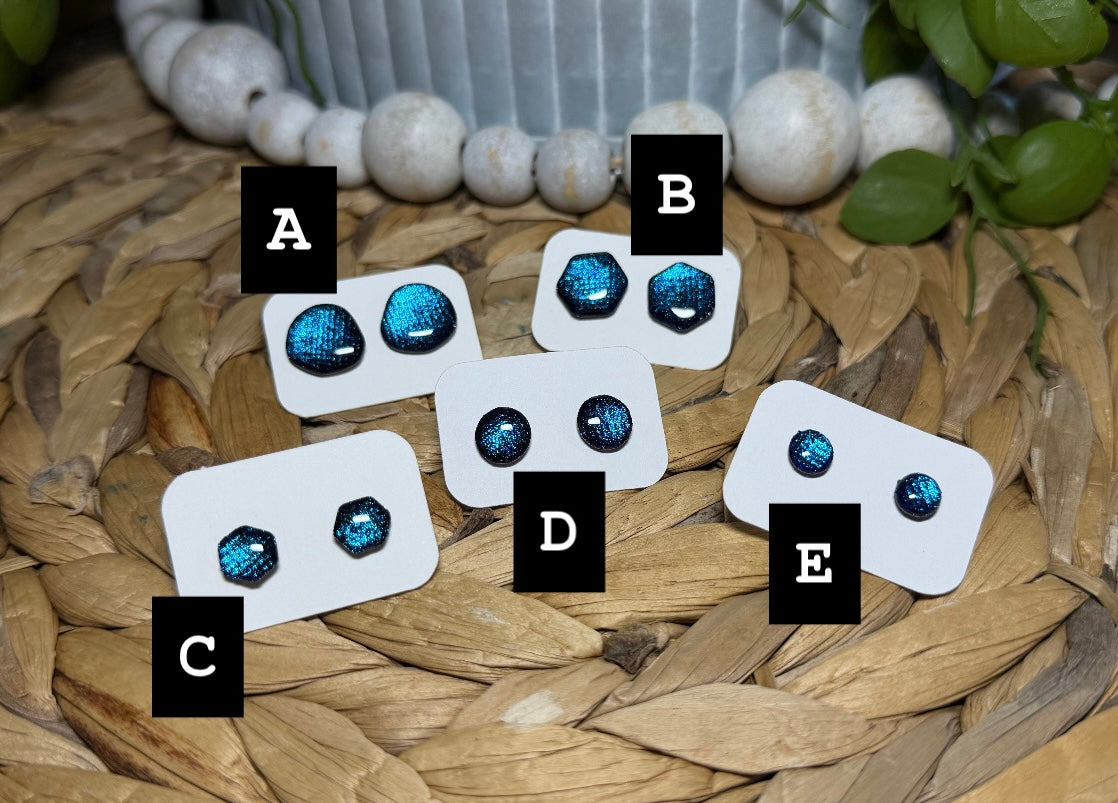 Color-shift stud earrings!