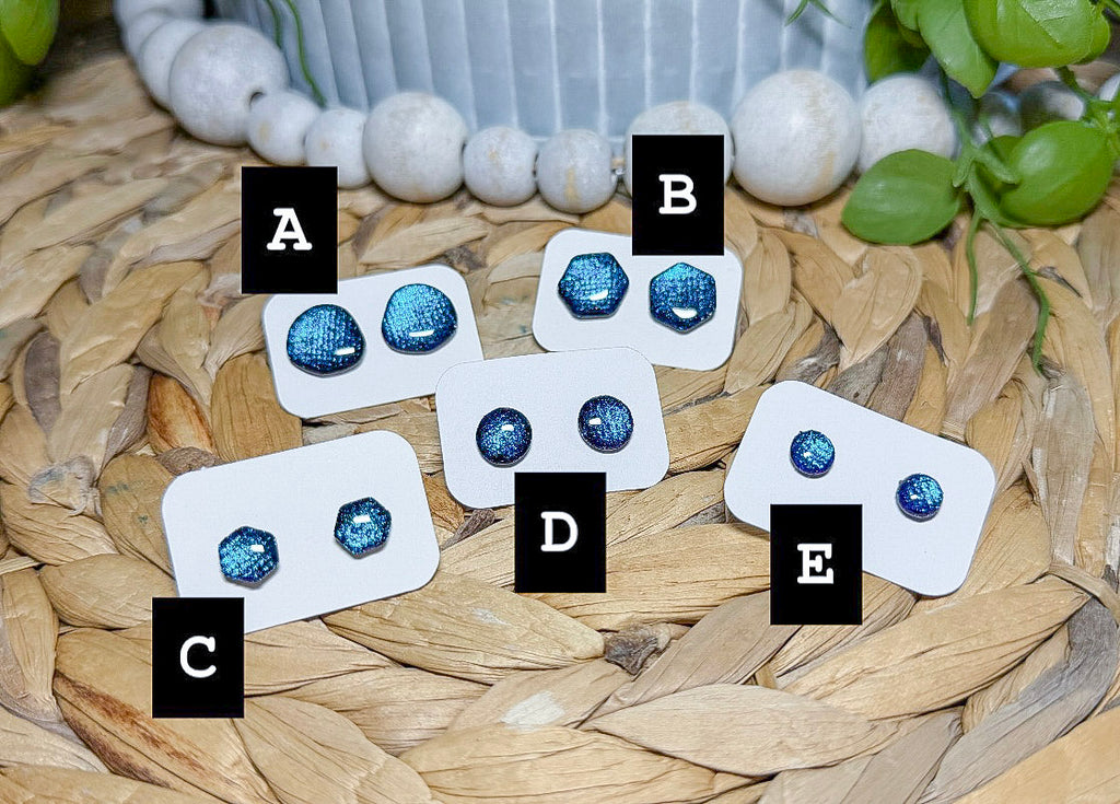 Sky Blue Prismatic Studs