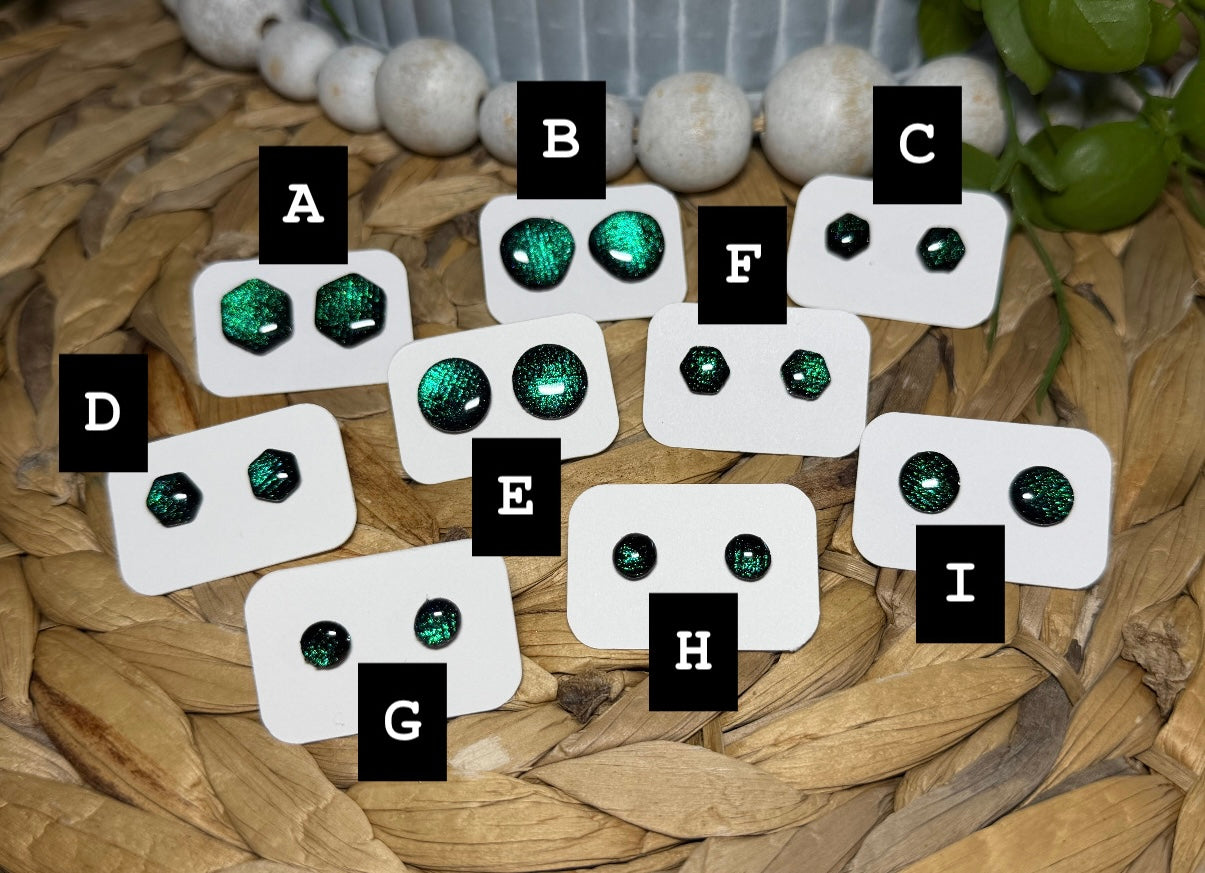 Color-shift stud earrings!