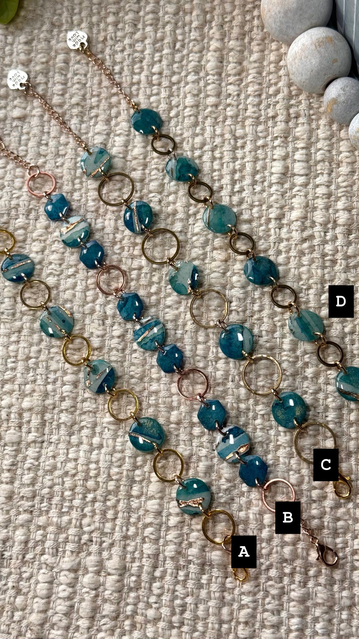 Teal Beaded Bracelets