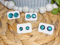 Teal Prismatic Studs