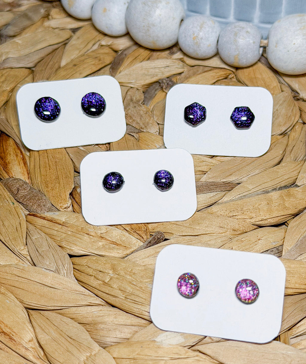 Violet Prismatic Studs