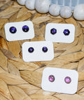 Violet Prismatic Studs