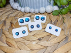 Sky Blue Prismatic Studs