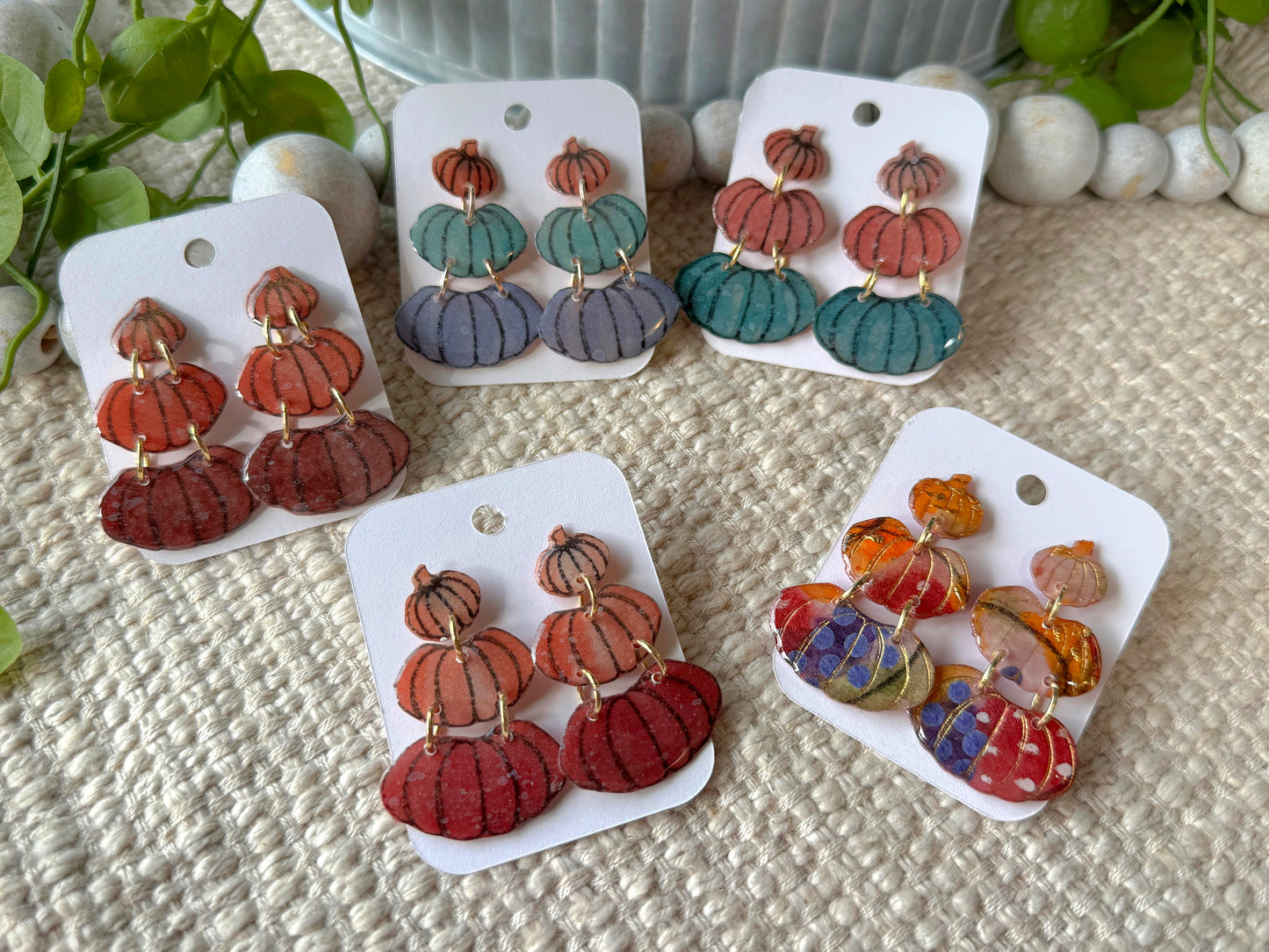 Colorful Pumpkin Stacks