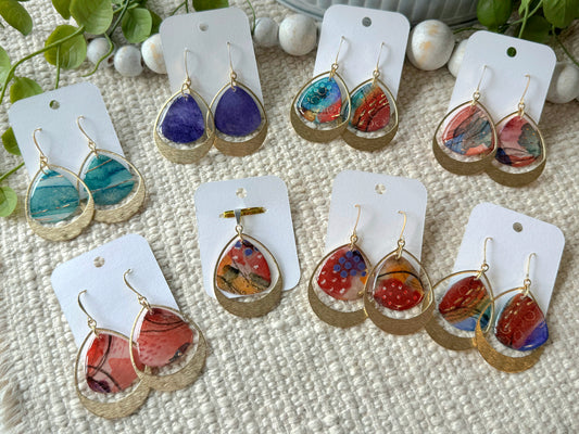 Autumn Brass Teardrops