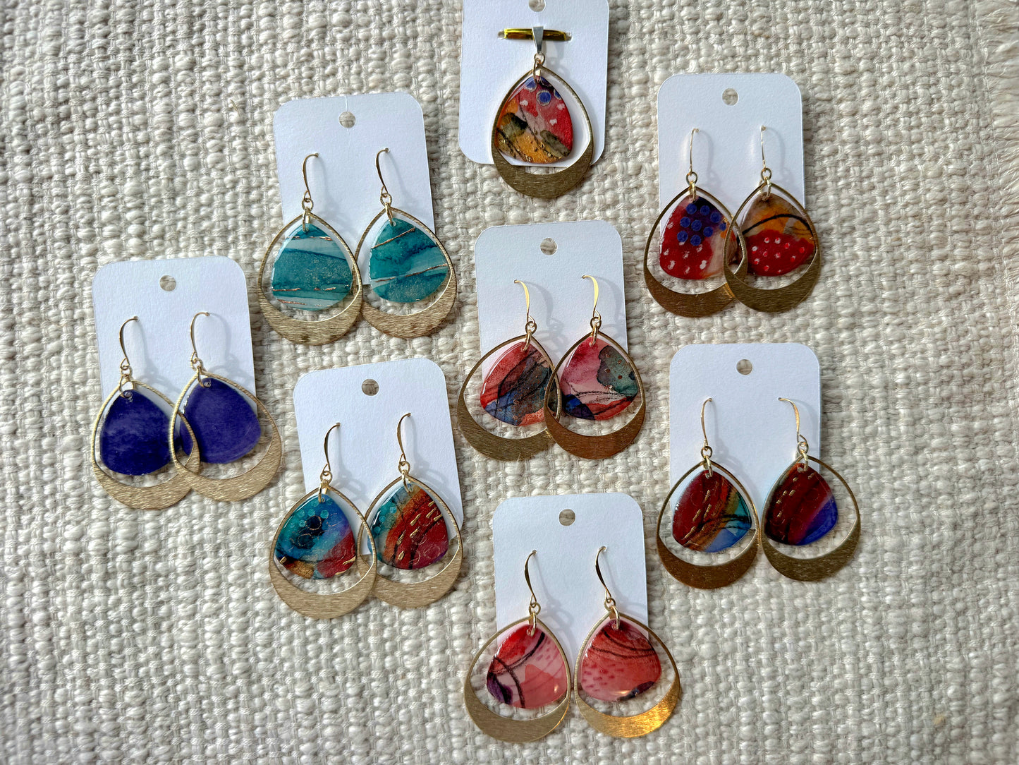 Autumn Brass Teardrops