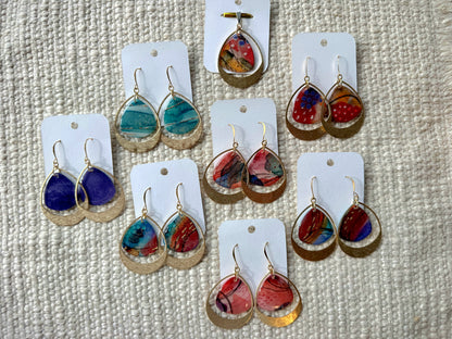 Autumn Brass Teardrops