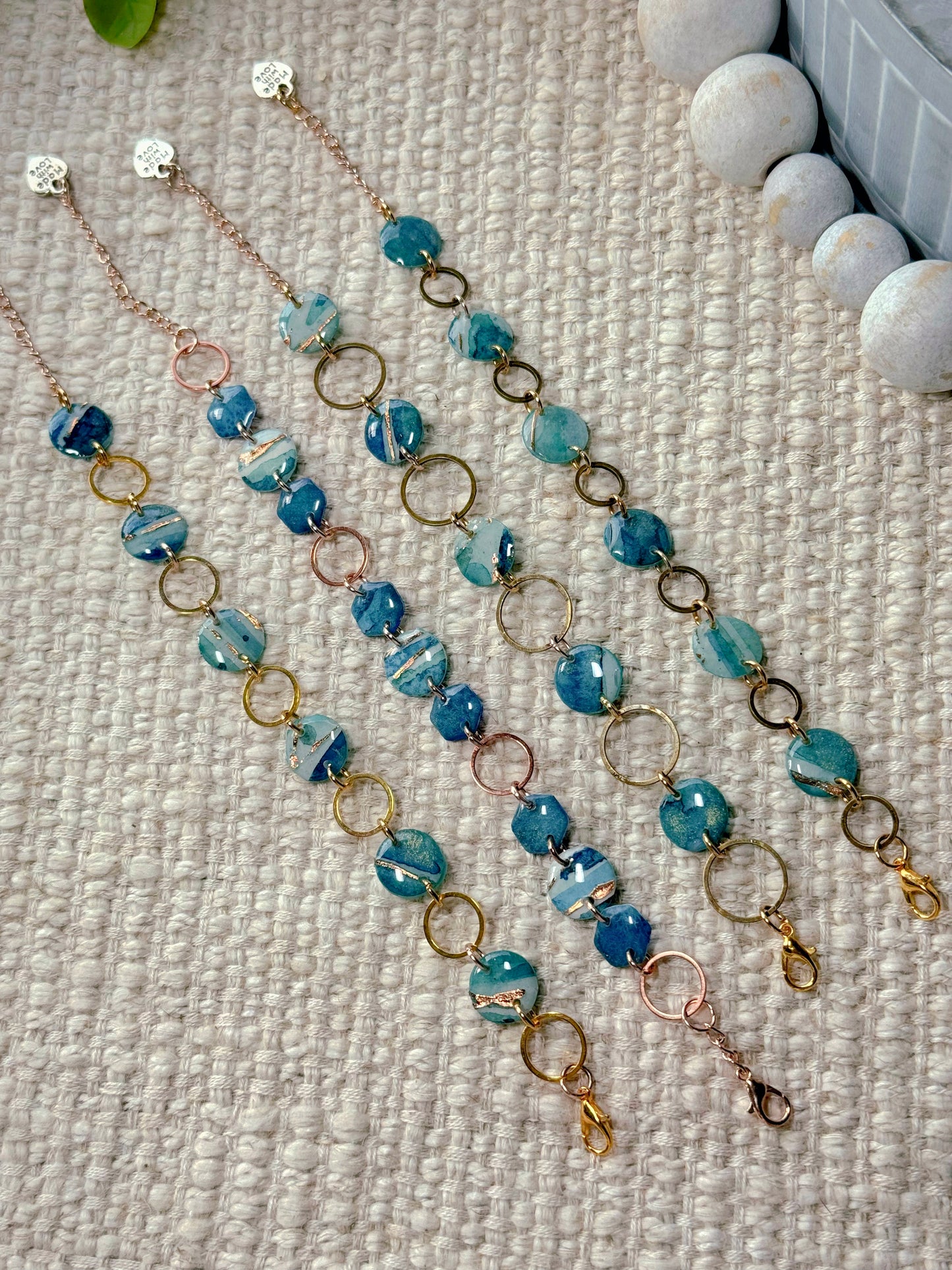 Teal Beaded Bracelets