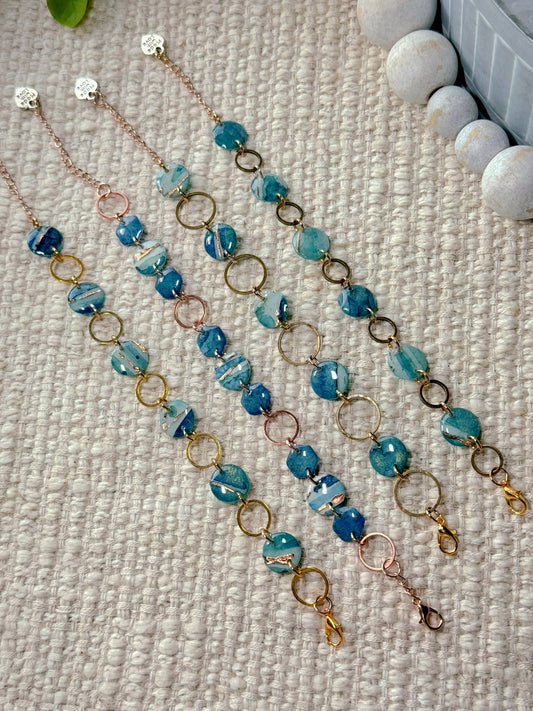 Teal Beaded Bracelets