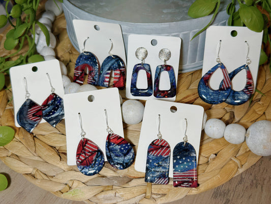 Distressed Nation - Watercolor Dangles