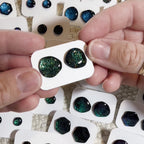 Green Prismatic Studs