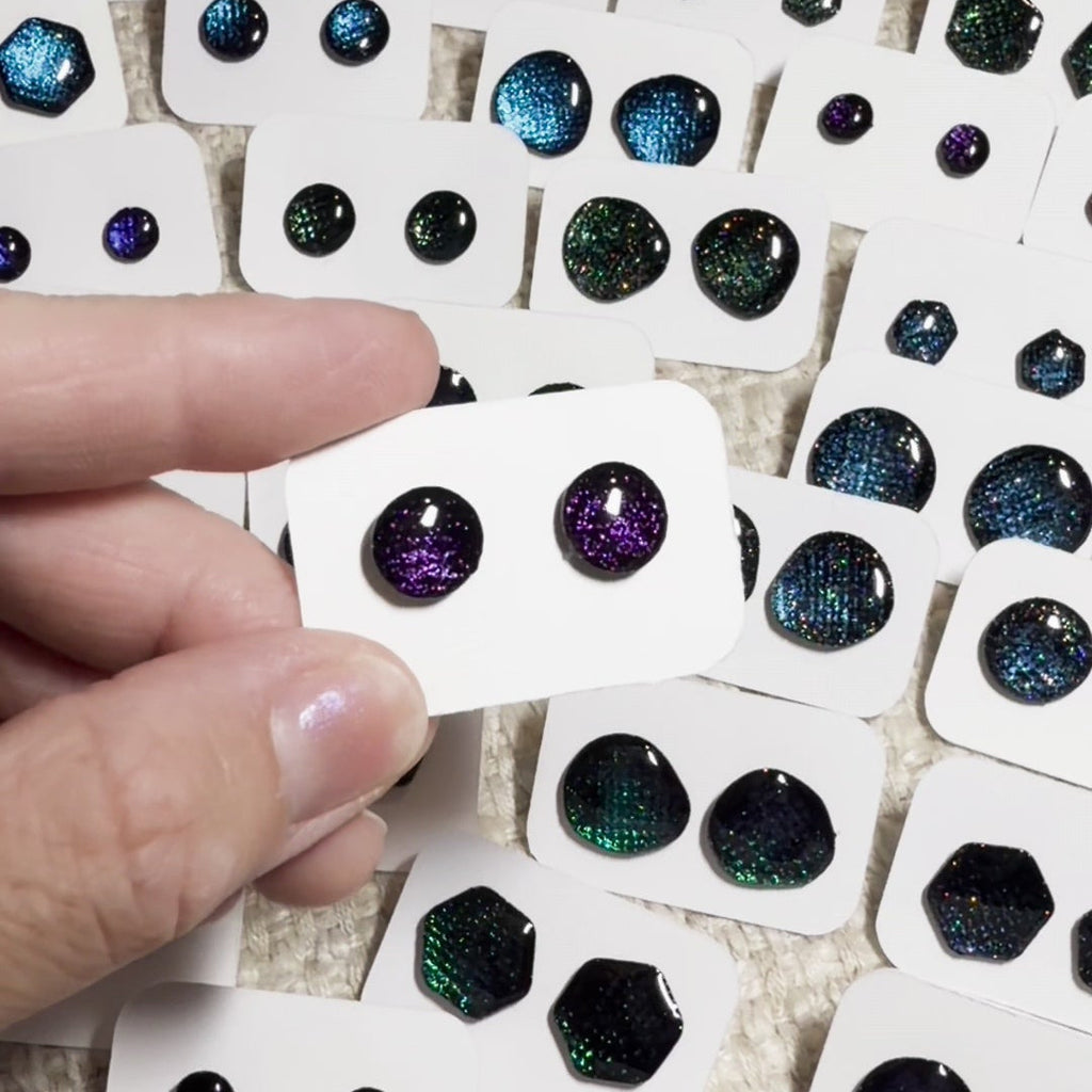 Violet Prismatic Studs