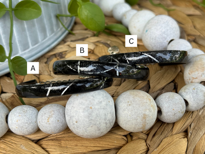 Soft Black Silver - Bangle Bracelets