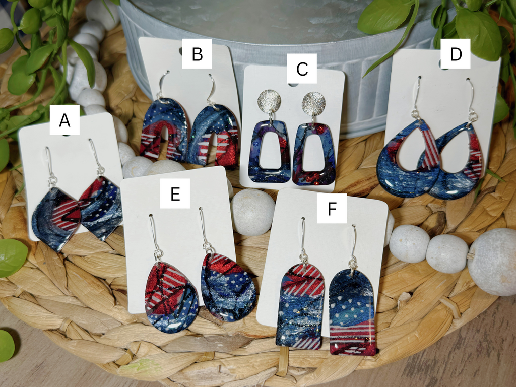 Distressed Nation - Watercolor Dangles