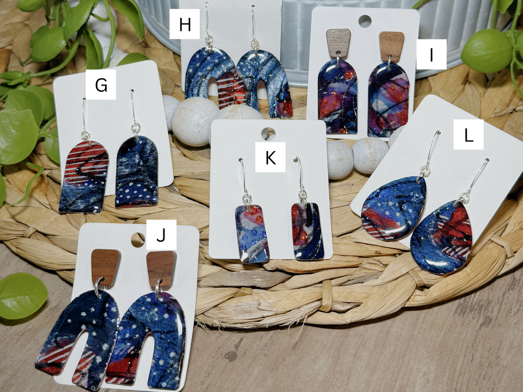 Distressed Nation - Watercolor Dangles