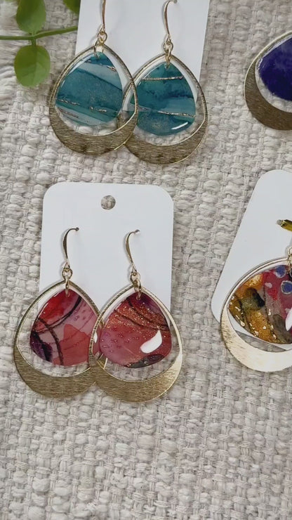 Autumn Brass Teardrops